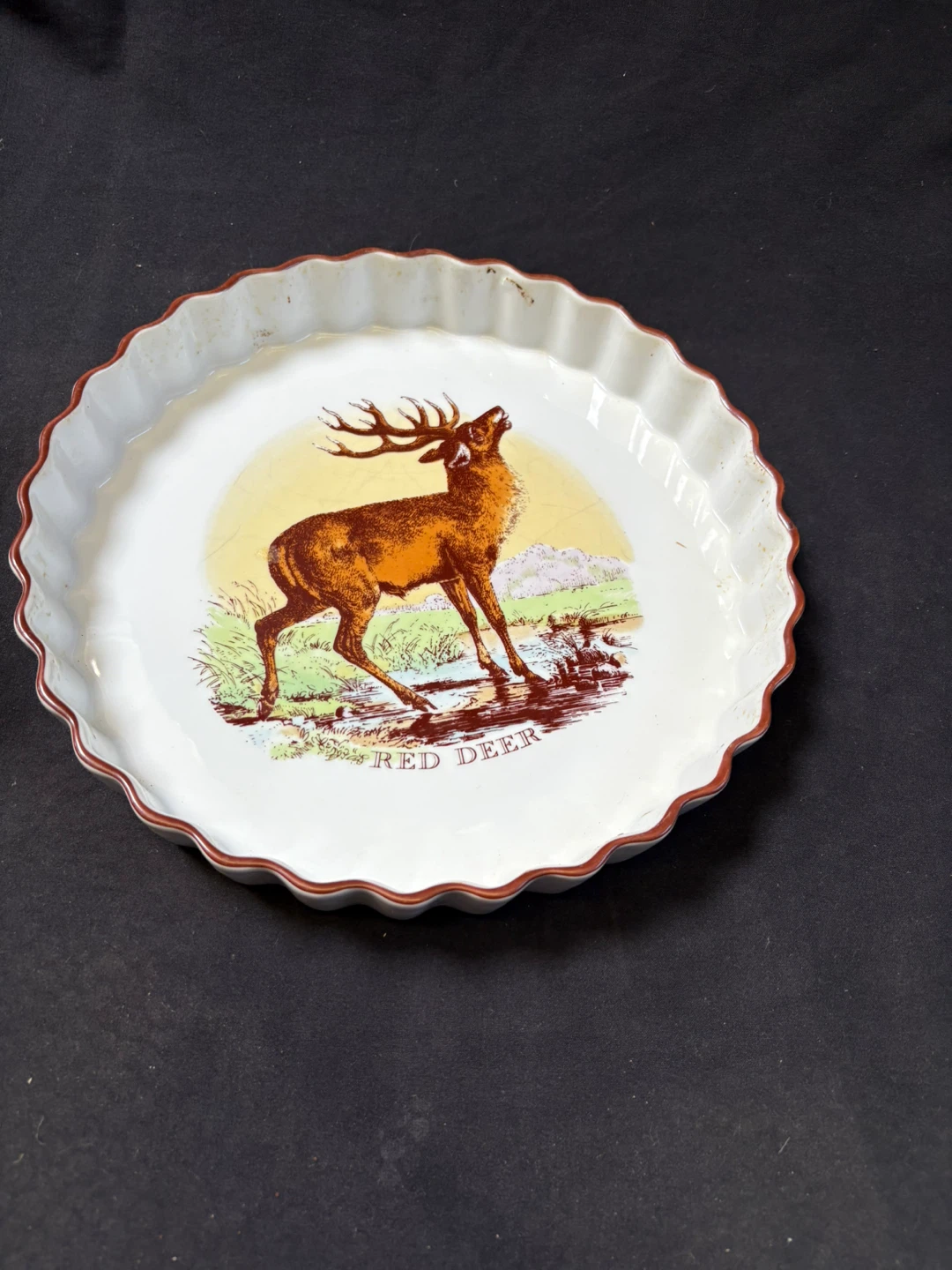 Royal Worcester Old English Game Tart Dish