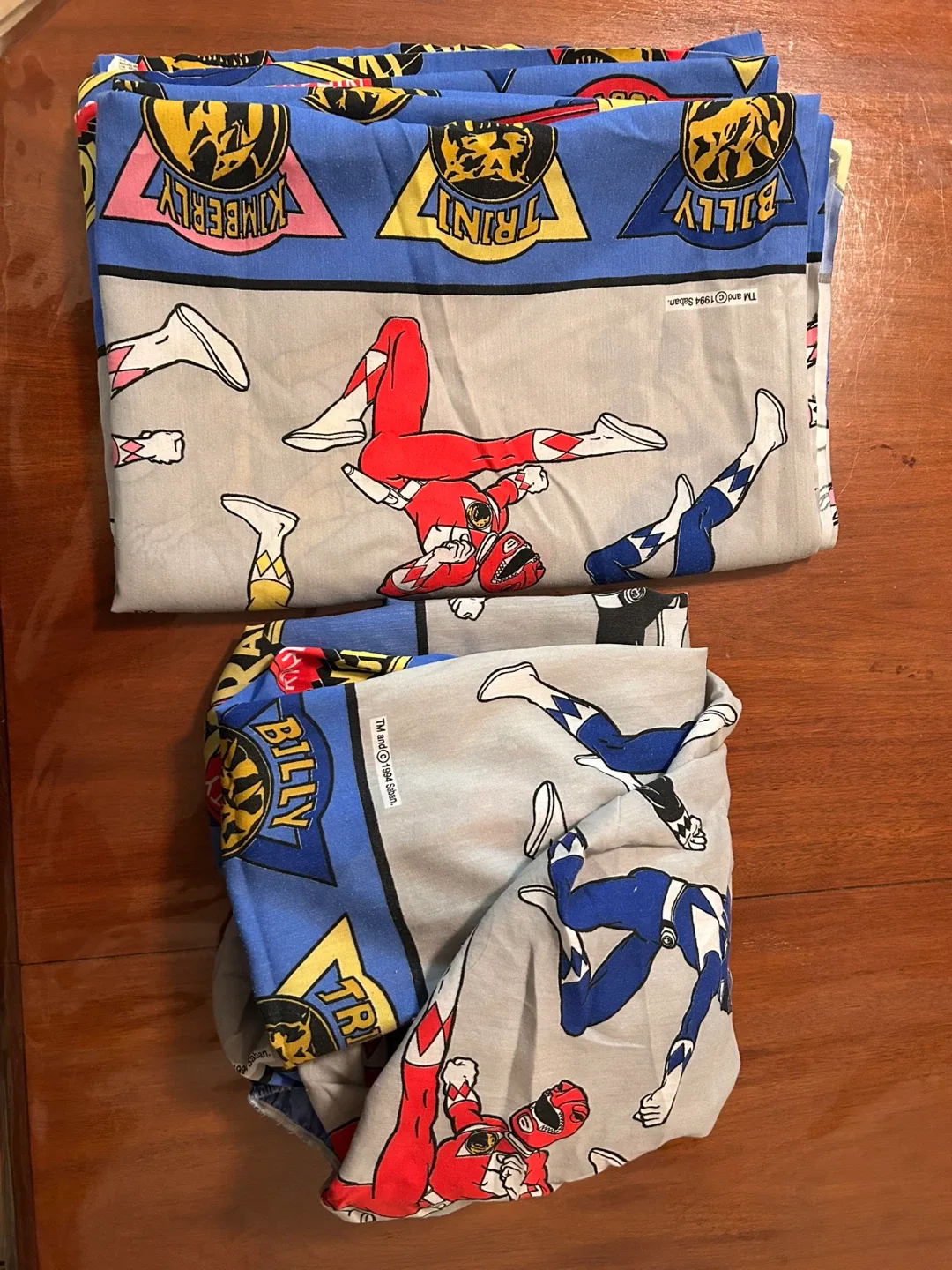 Vintage 1994 Power Rangers Twin Bed Sheet Set image indicator(2)