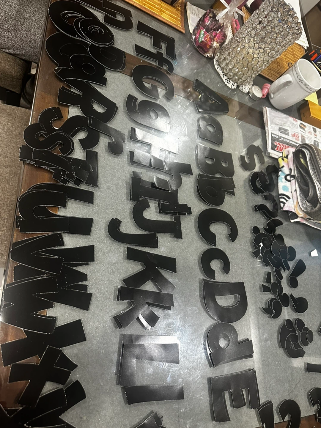 Black Letters and Numbers