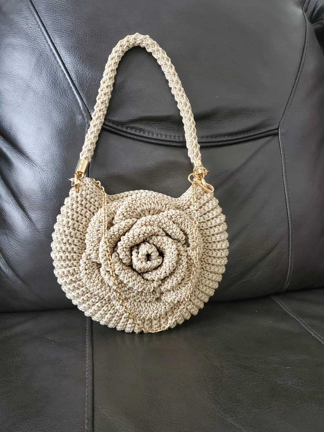 Handmade Crochet Flower Bag - photo 2