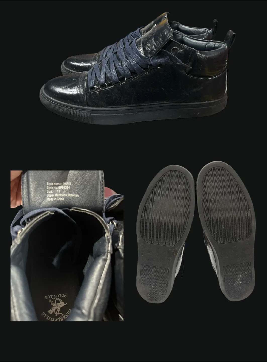 Beverly Hills Polo Club Paris High-Top Sneakers, Size 13 image indicator(2)