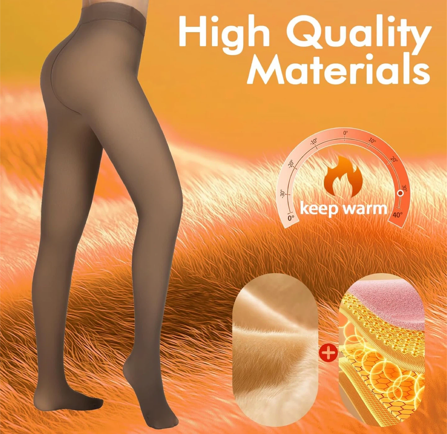 Fleece Lined Tights - Comfortable & Warm! - photo 4