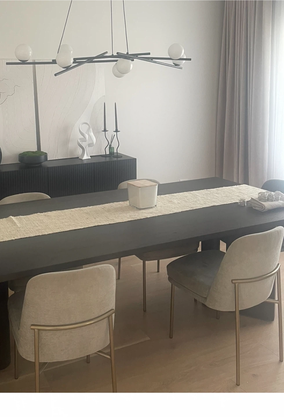 Jack metal frame dining chairs 800$