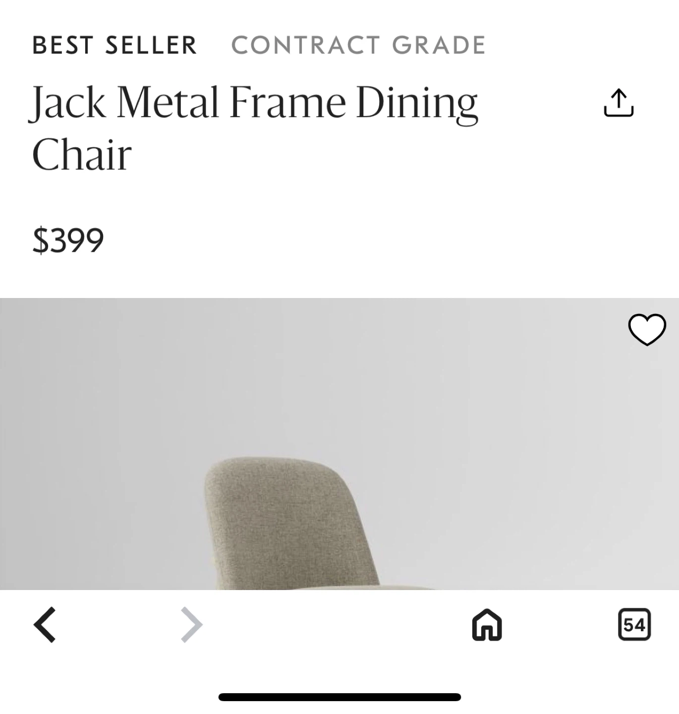 Jack metal frame dining chairs 800$ - photo 2