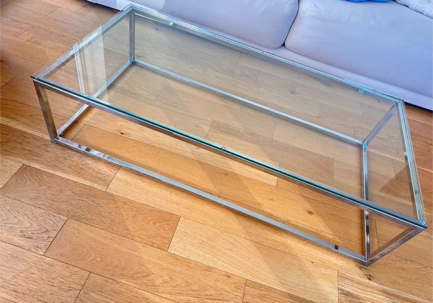 CB2 Smart Glass Chrom Coffee Table image indicator(2)