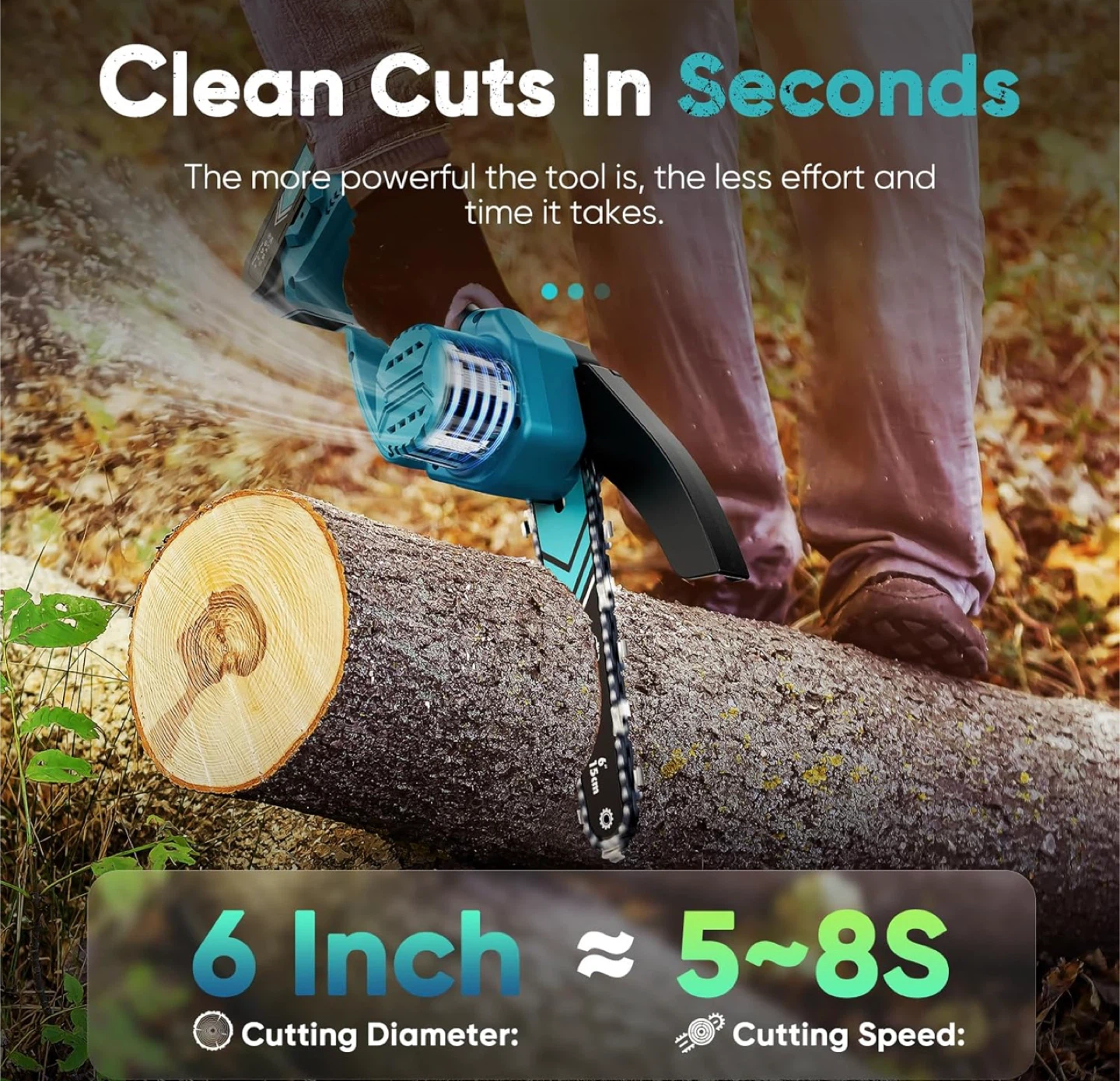 Mini Electric Chainsaw 6-Inch Portable - photo 4