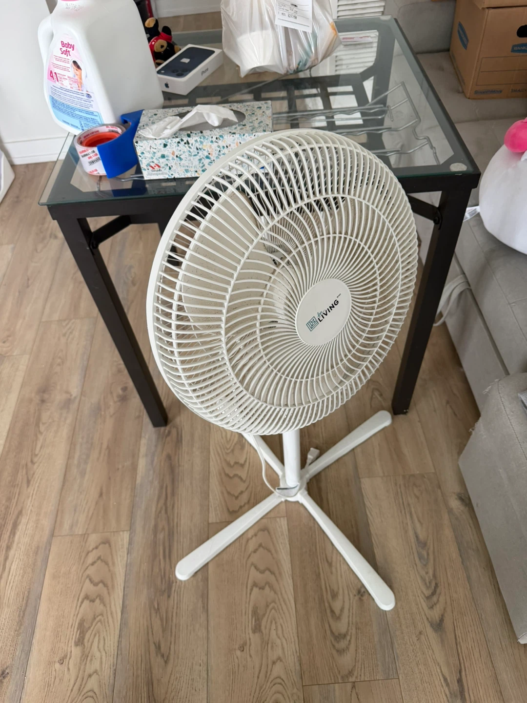 LIVING Pedestal Fan - White - photo 2