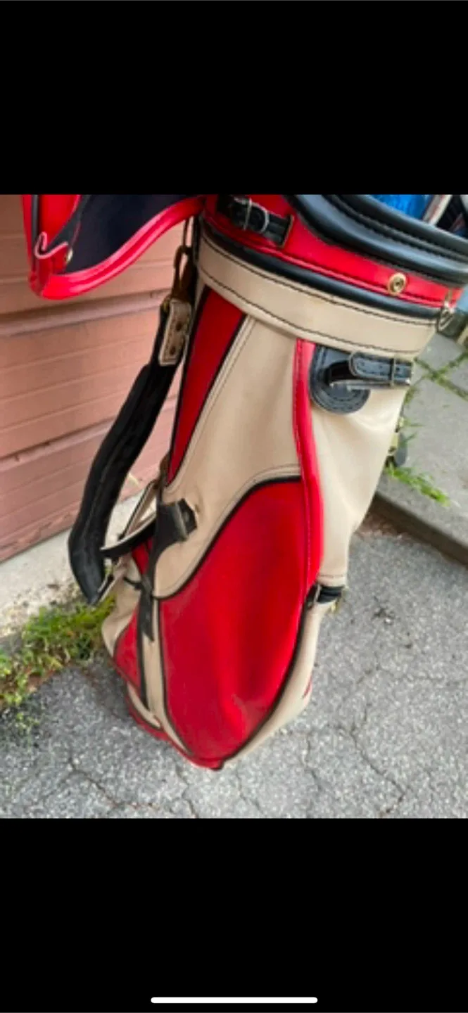 Haig Golf Bag - Red and Beige image indicator(4)