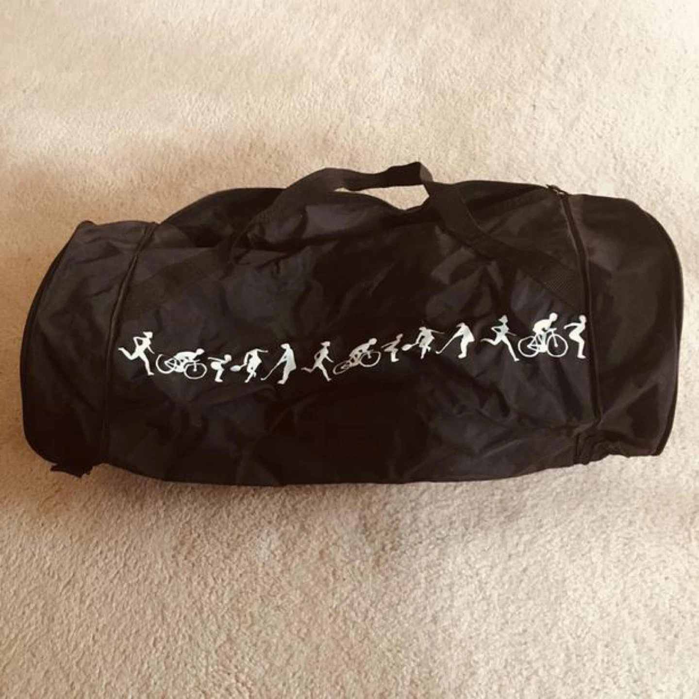 NEW 22” water resistant expandable Black Sports Duffel Bag