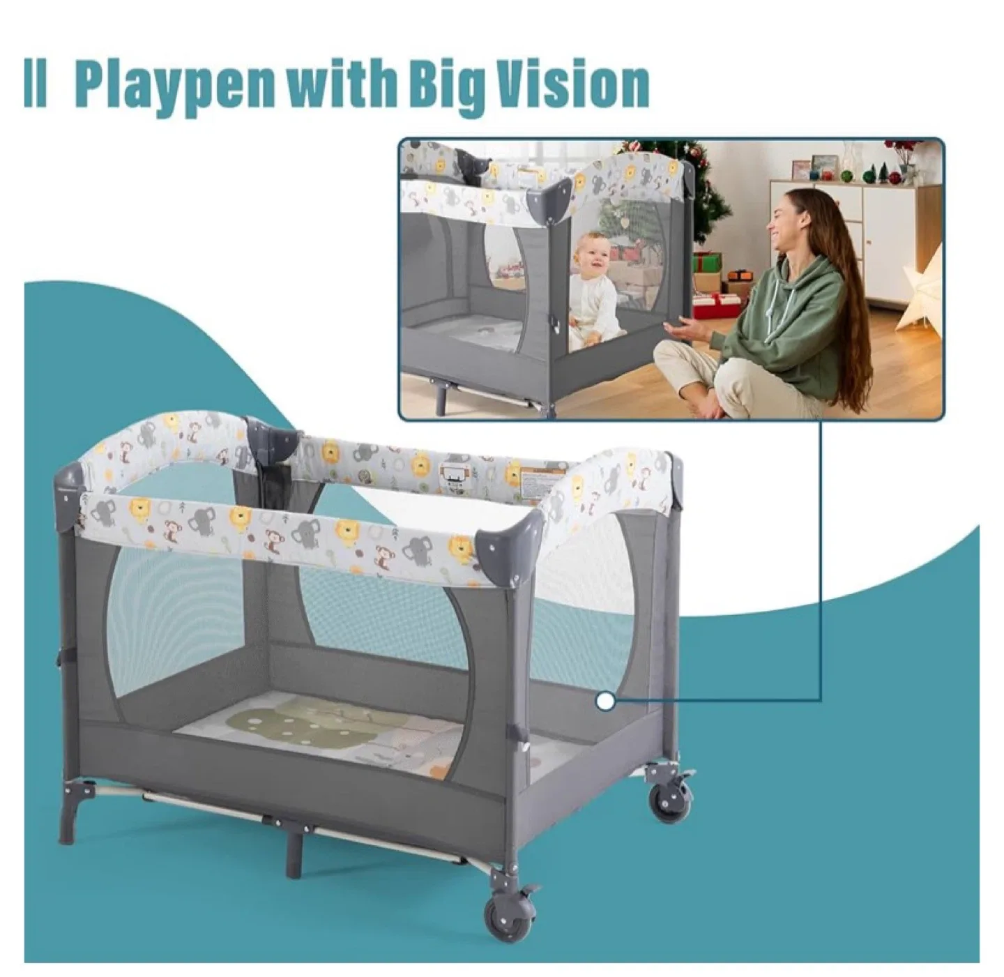 Baby bassinet/ crib/ changing table/ playpen/ bedside sleeper 🥕 image indicator(4)