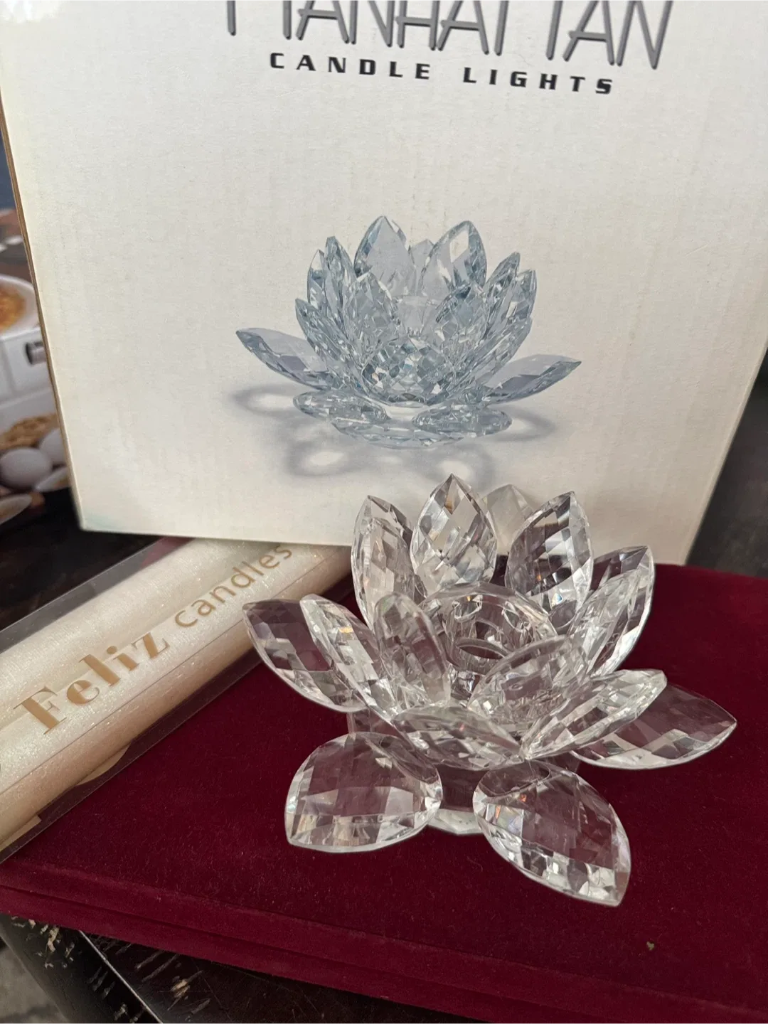 Manhattan Candle Lights Crystal Lotus Candleholder thumbnail