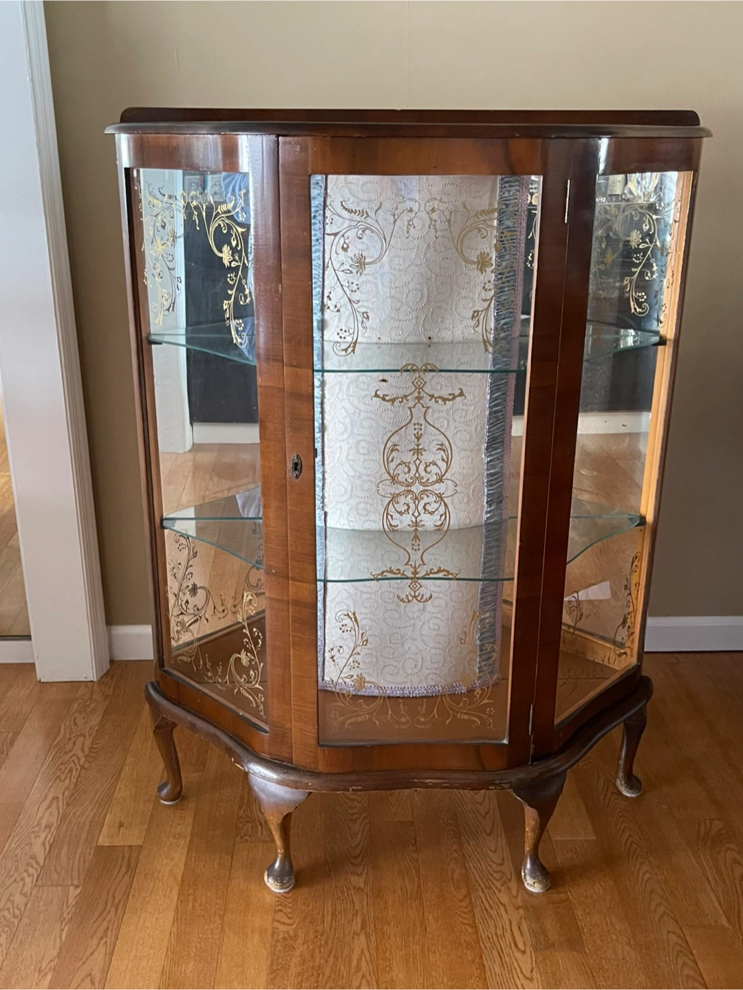 Vintage Curio Display Cabinet