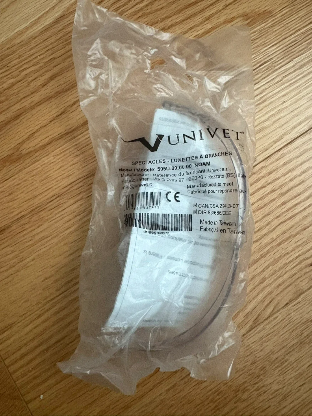 Univet 505U.00.00.00 NOAM Safety Glasses