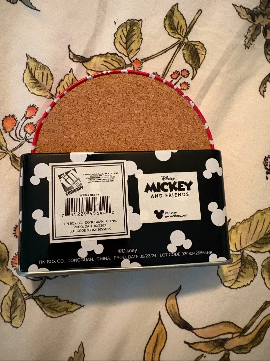 DISNEY Mickey Mouse & Minnie Mouse Coaster set of x6 + holder! image indicator(8)