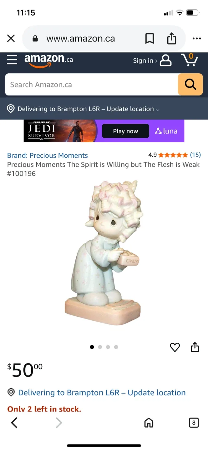 Precious Moments "The Spirit is Willing" Figurine thumbnail
