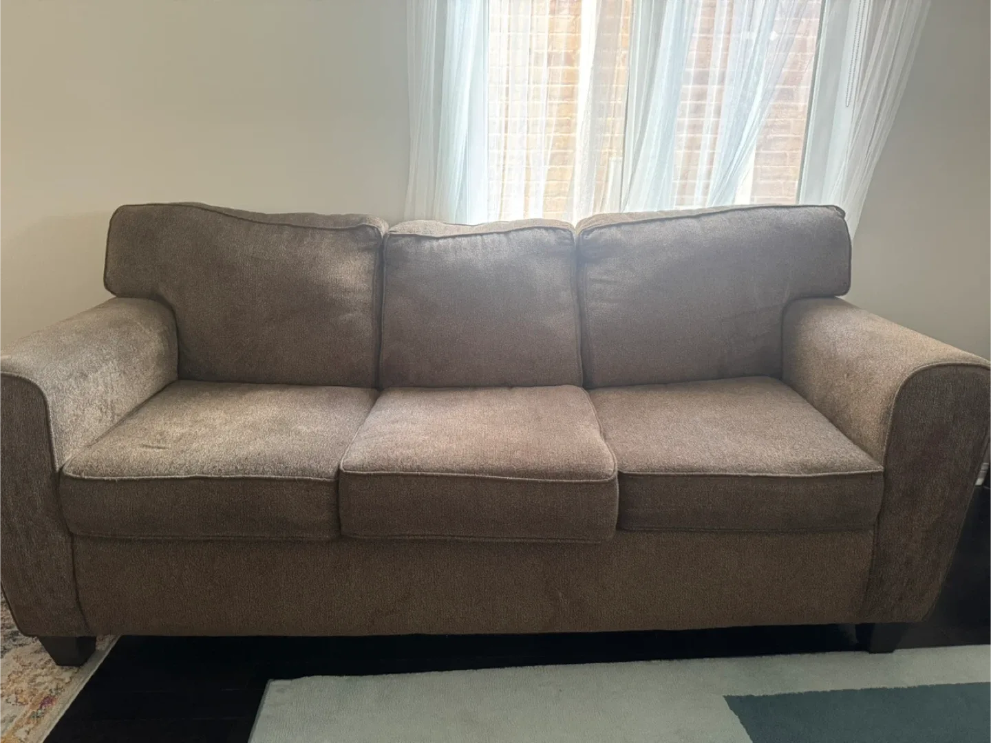 Brown Fabric Sofa image indicator(2)