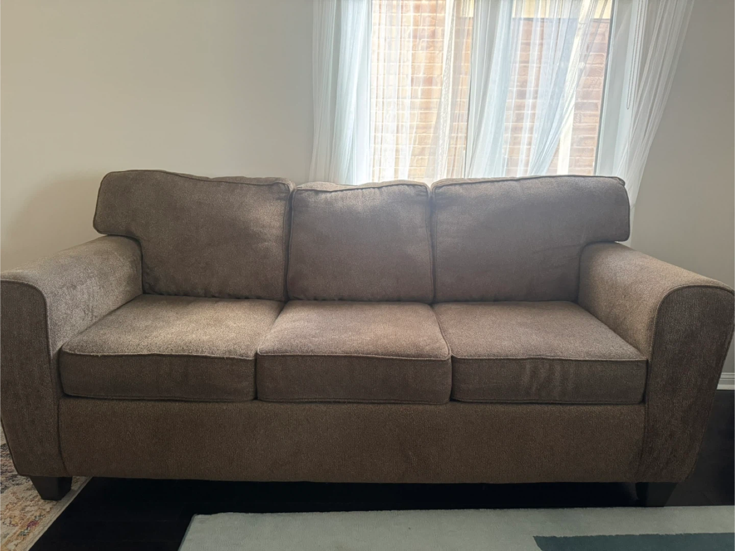 Brown Fabric Sofa