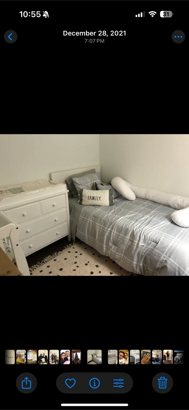 White Dresser/Changing Table - photo 2
