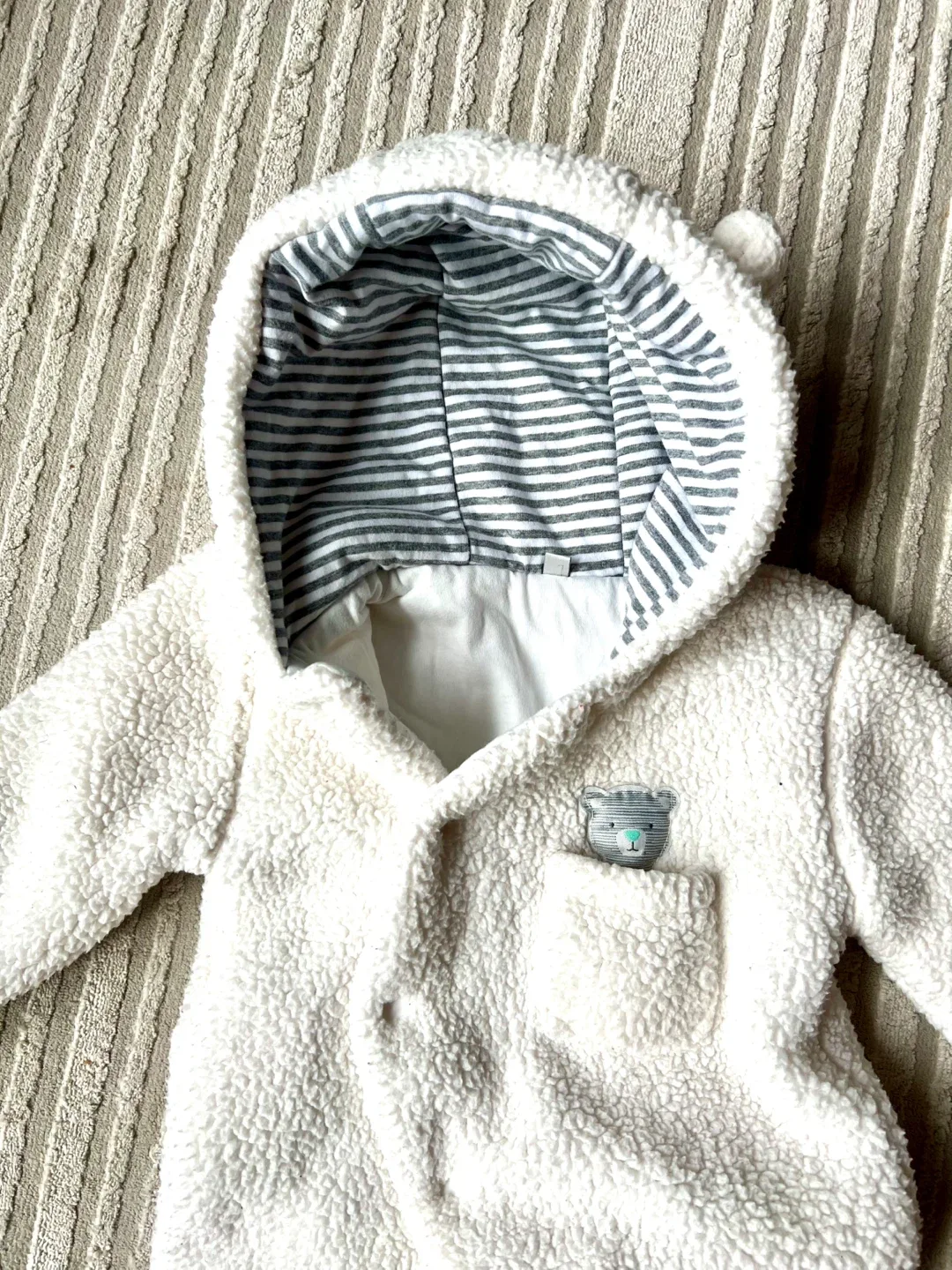 White Bear Cub Onesie - 3-6 Months thumbnail