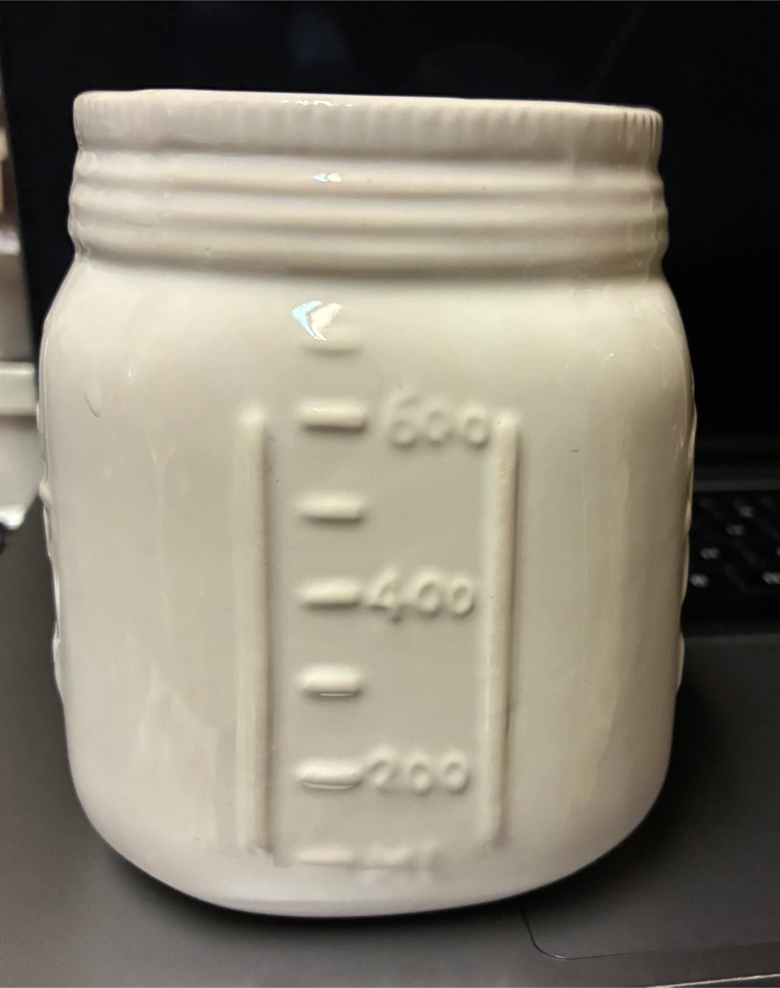 🥕 Pair of “Think Mason Jar” Ceramic Mugs - photo 4