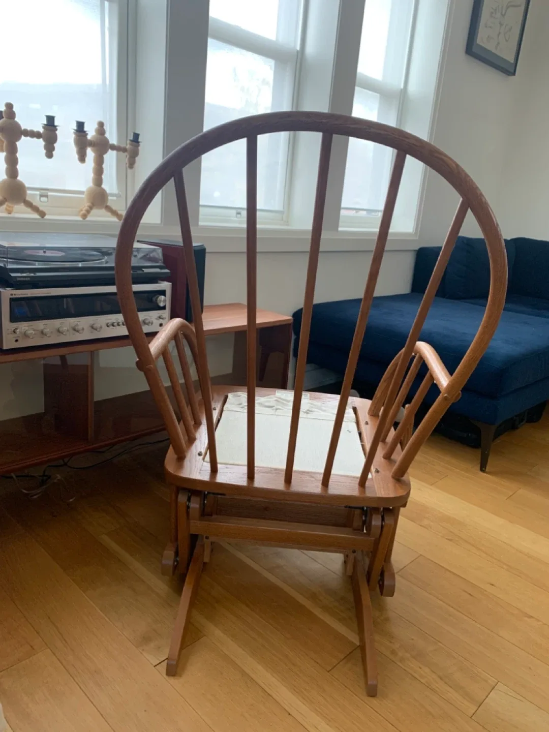 ((On Hold)) Dutailier Oak Rocking Chair with Ottoman image indicator(7)
