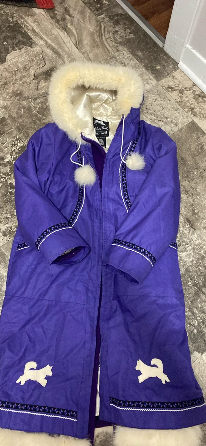 Kelsey Trudel Purple Wool Blend Parka thumbnail