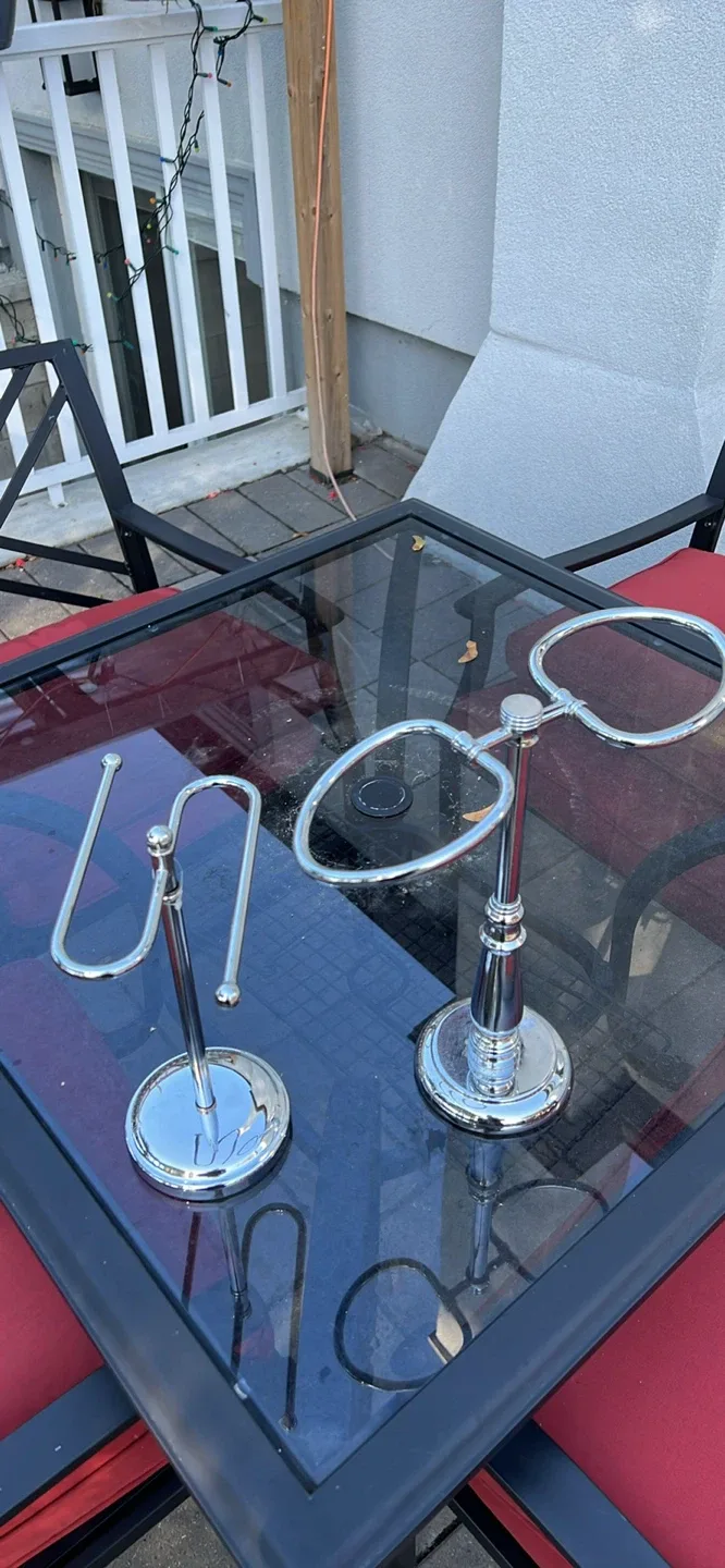 Chrome Toilet Paper & Towel Holder Set thumbnail