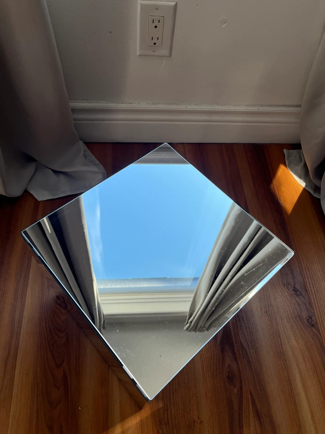 Mirrored Cube Side Table