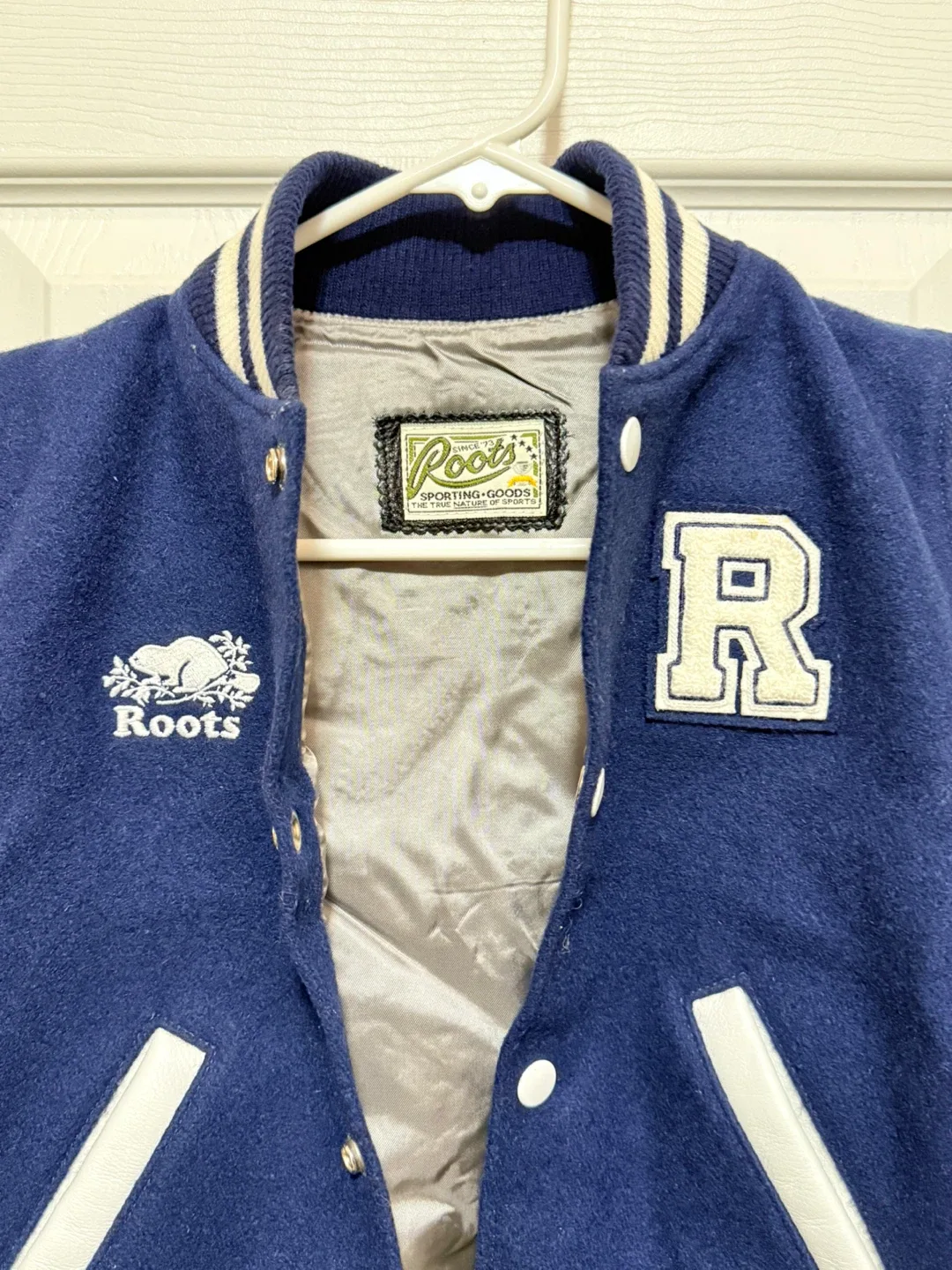 Kids Navy Blue Varsity Jacket 5T image indicator(3)