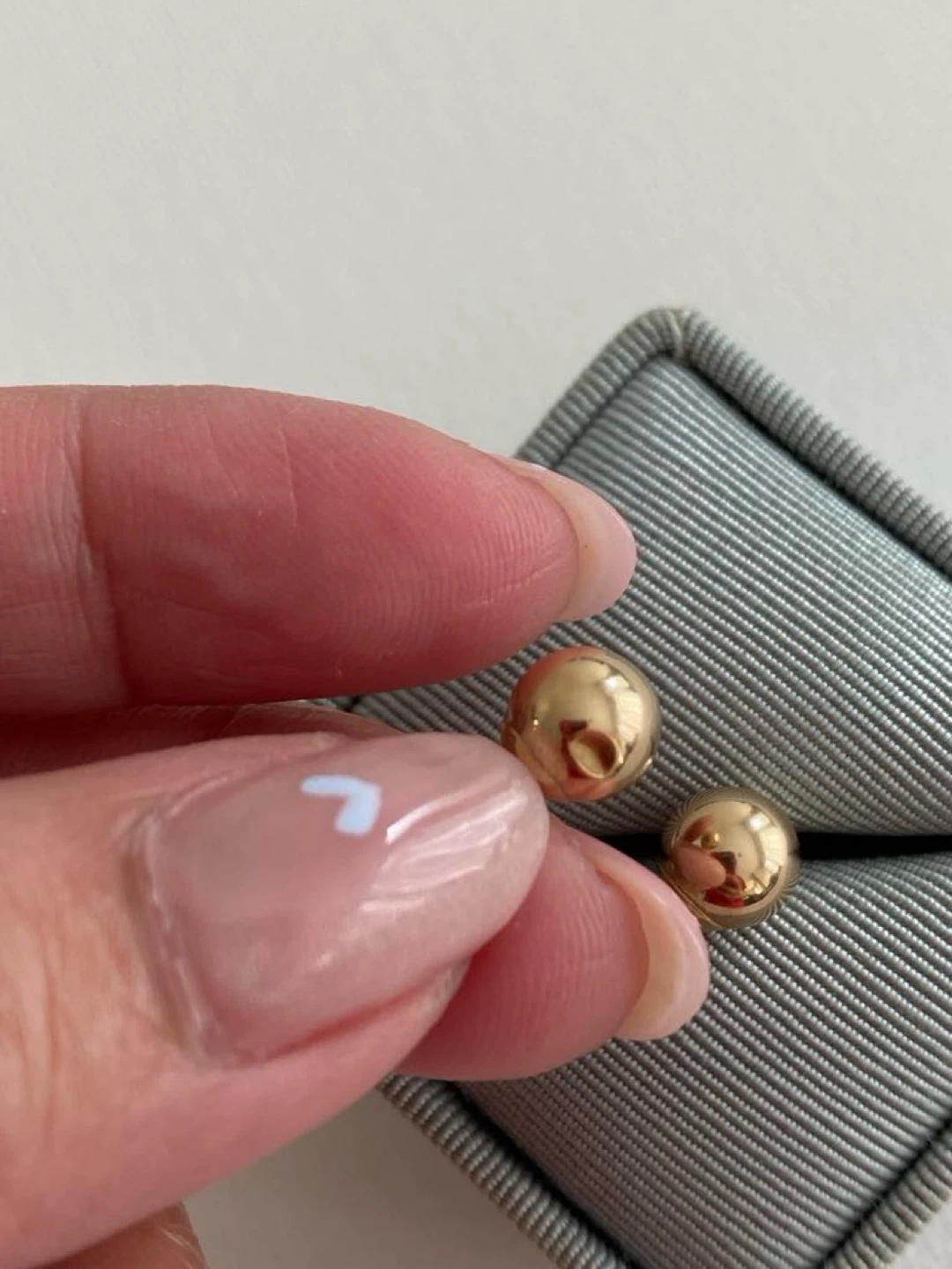 14k YellowGild Elegant Balls Stud Earrings (lightweight) - photo 5