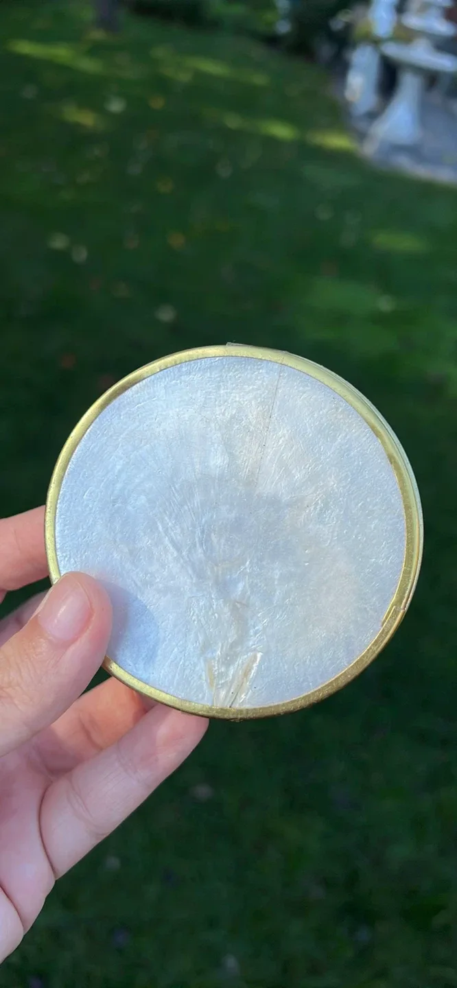 Vintage Brass & Mother of Pearl Coasters thumbnail