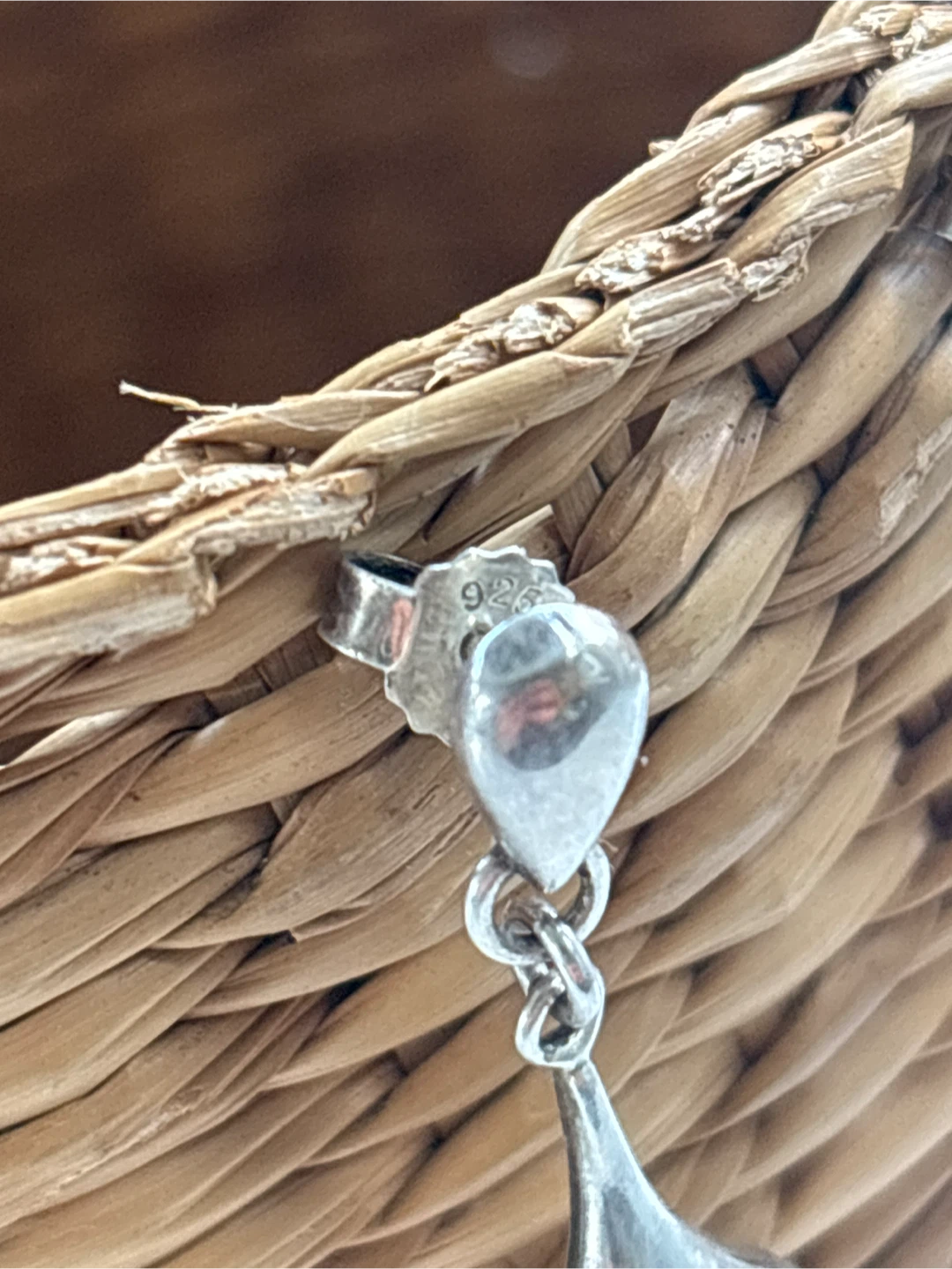 Sterling Silver Teardrop Dangle Earrings - photo 3