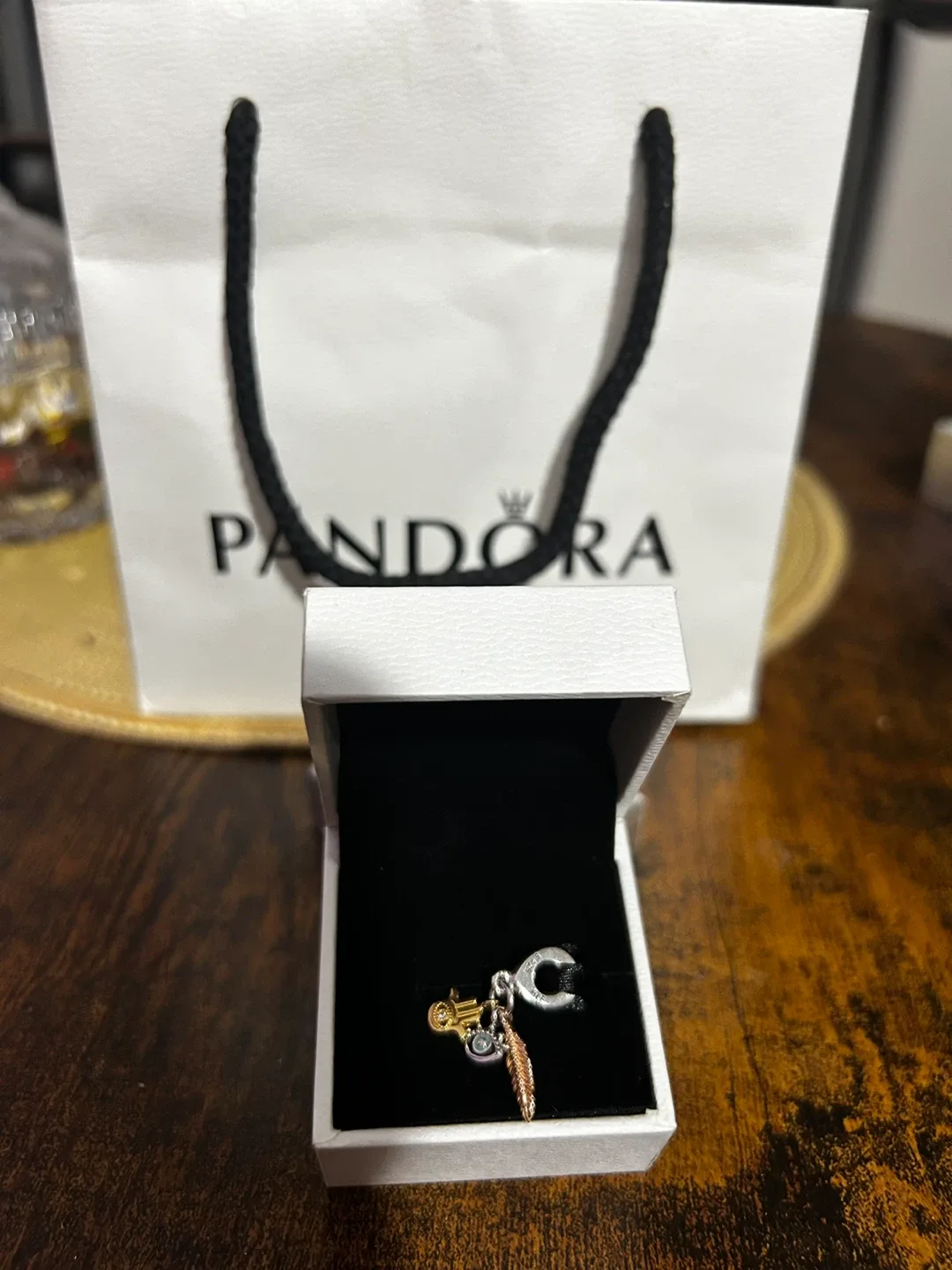 Pandora Hamsa, Eye & Feather Dangle Charm - New image indicator(5)