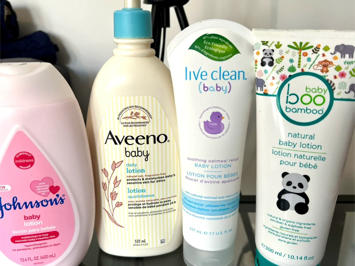 Lot of Baby Lotion: Johnson's, Aveeno, Live Clean, Baby Boo image indicator(3)