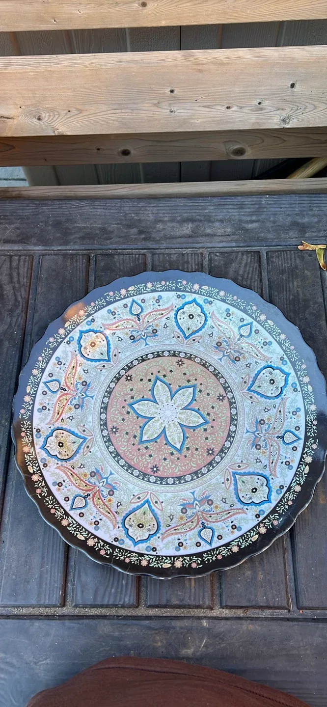 Decorative Floral Patterned Plate thumbnail