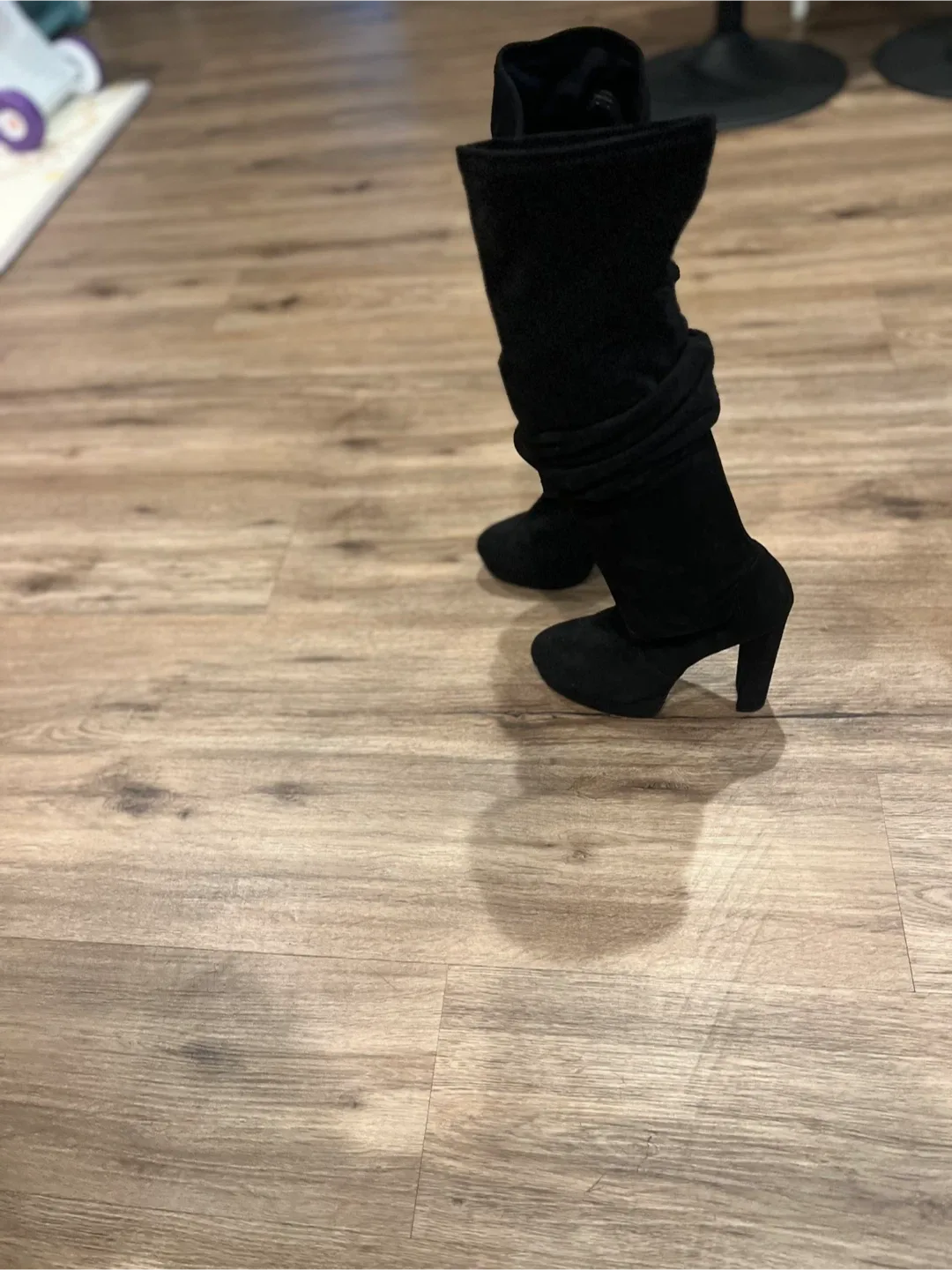 Black Over-the-Knee Heel Boots image indicator(6)