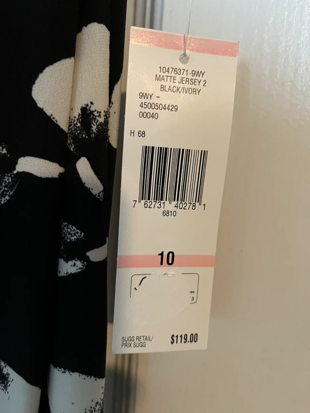 Evan Picone Black/Ivory Dress - Size 10 image indicator(2)