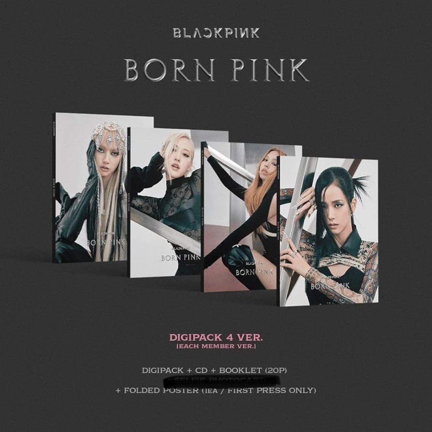 BLACKPINK Born Pink (Digipack) x4 *JENNIE, LISA, JISOO & ROSIE - photo 2
