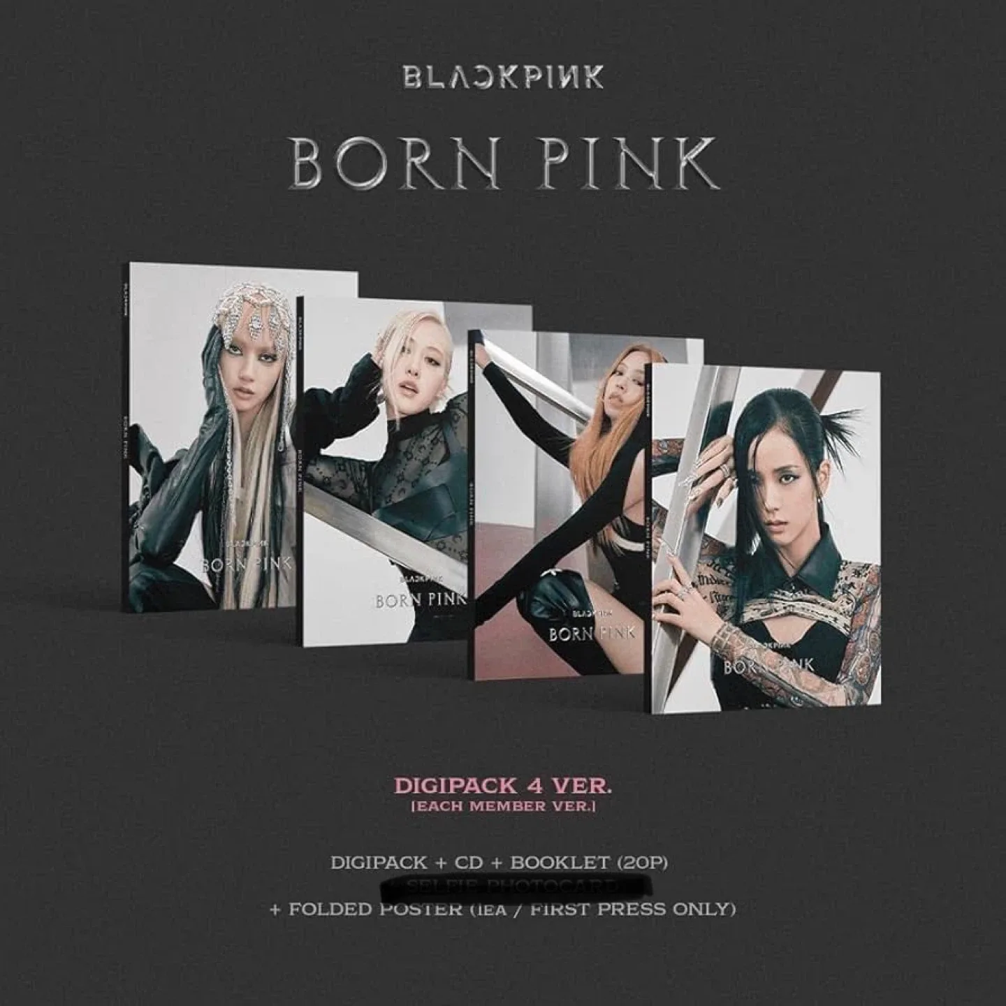 BLACKPINK Born Pink (Digipack) x4 *JENNIE, LISA, JISOO & ROSIE image indicator(2)