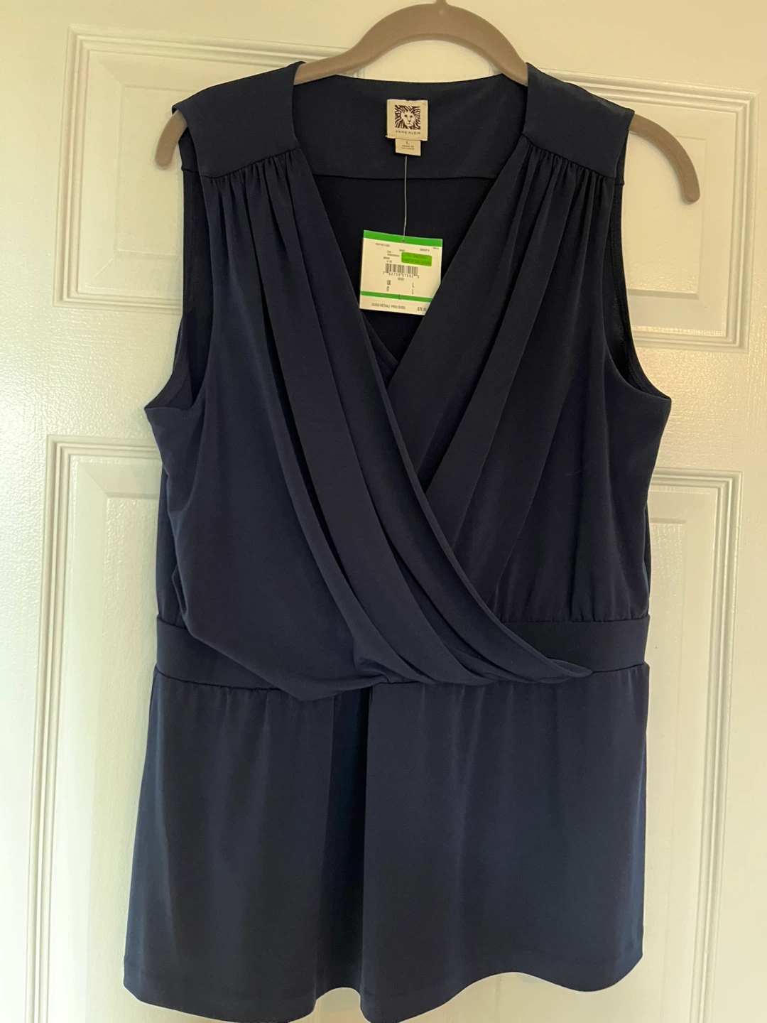 Anne Klein Navy Blue Sleeveless Top - Size M