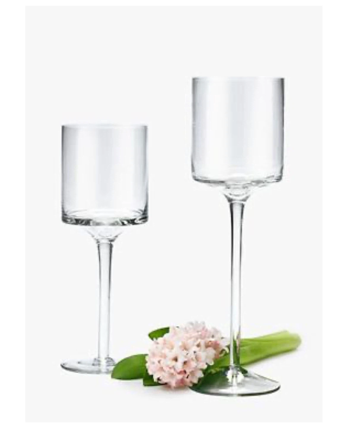 Jamali 10 inch and 12in Footed Clear Candle Holders (12pcs)