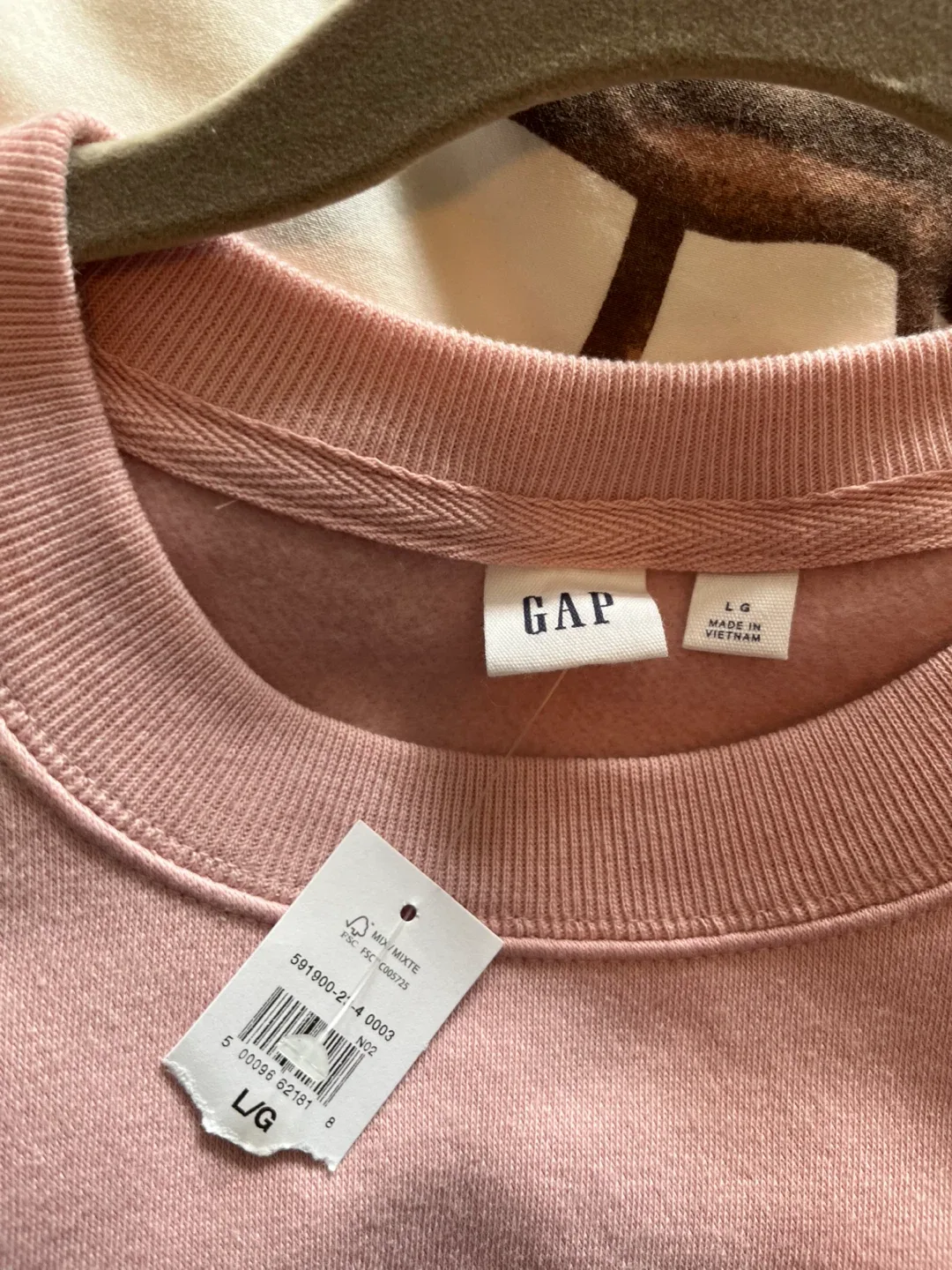 GAP Pink Crewneck Sweatshirt - Size L image indicator(2)