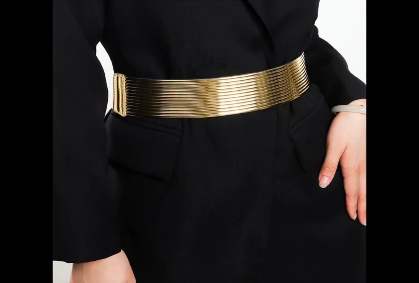 Gold Stretch Belt - 77cm Length