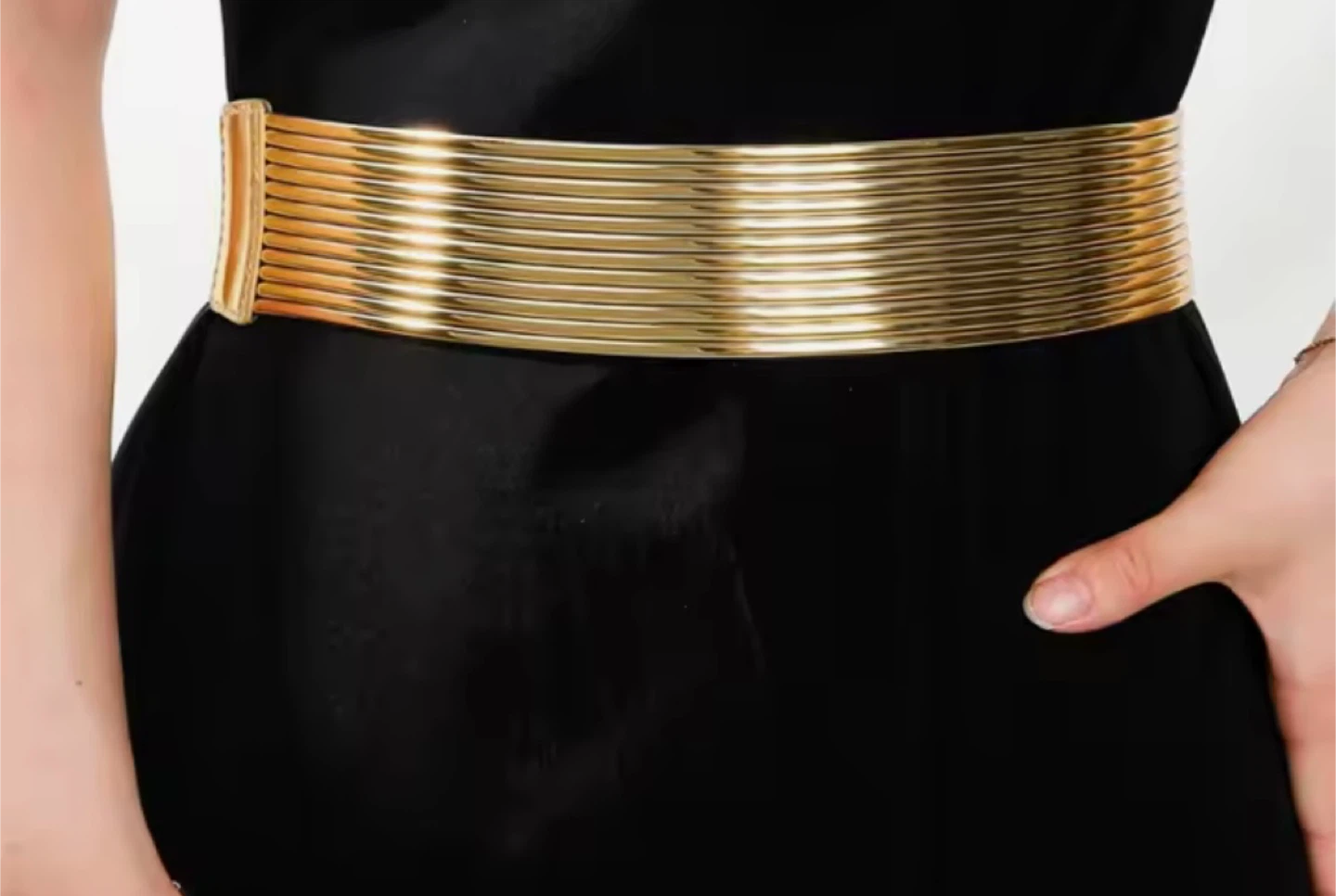 Gold Stretch Belt - 77cm Length - photo 2
