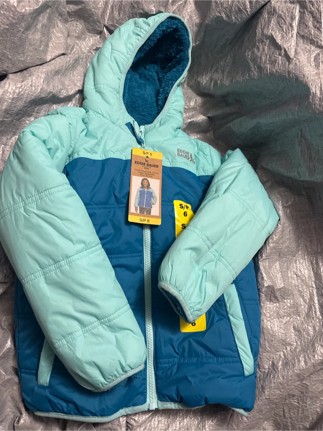 Eddie Bauer Kids Youth Reversible Jacket - Size 6 - New thumbnail