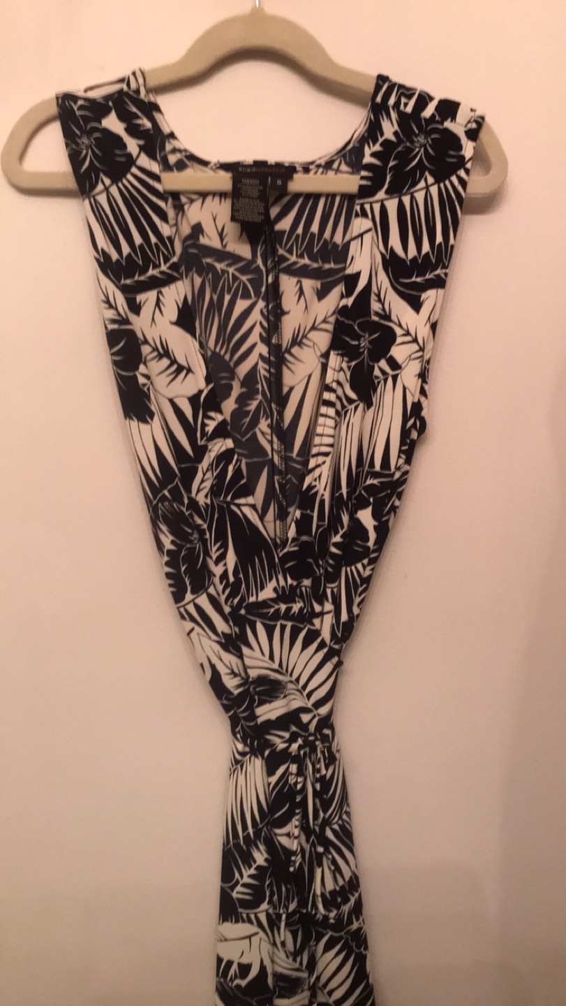 Black & Ivory Floral Dress - Size S - photo 4