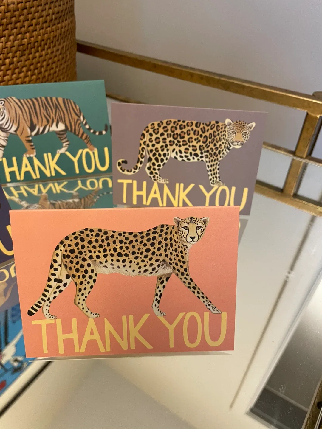 Big Cats Thank You Cards - Set of 8 boxed NEW image indicator(5)