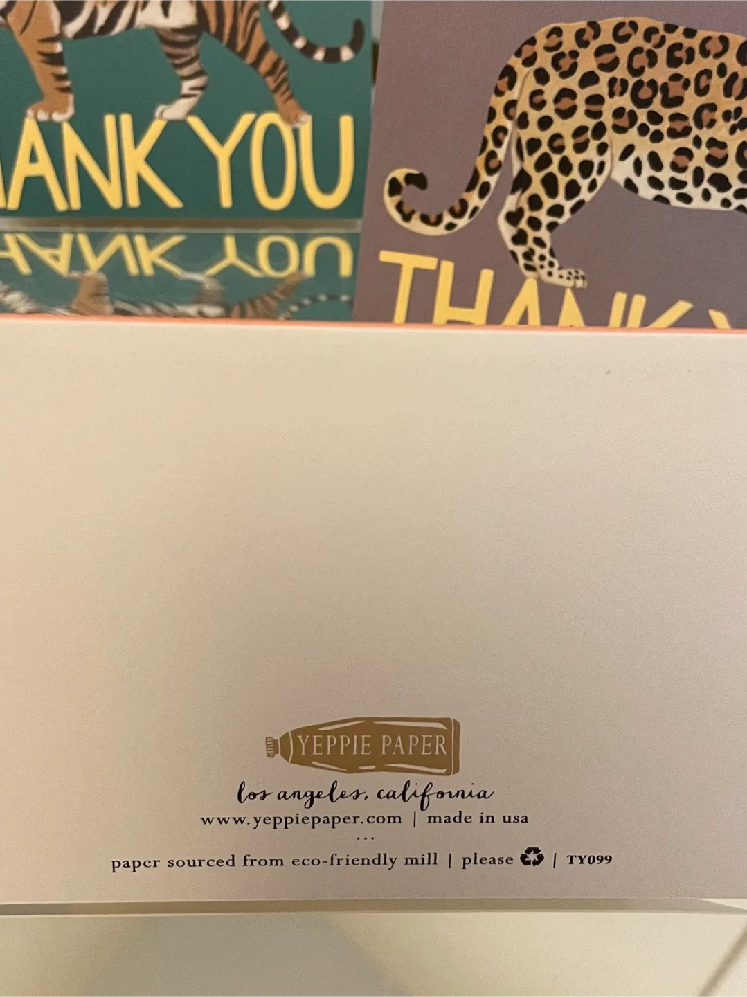 Big Cats Thank You Cards - Set of 8 boxed NEW image indicator(6)