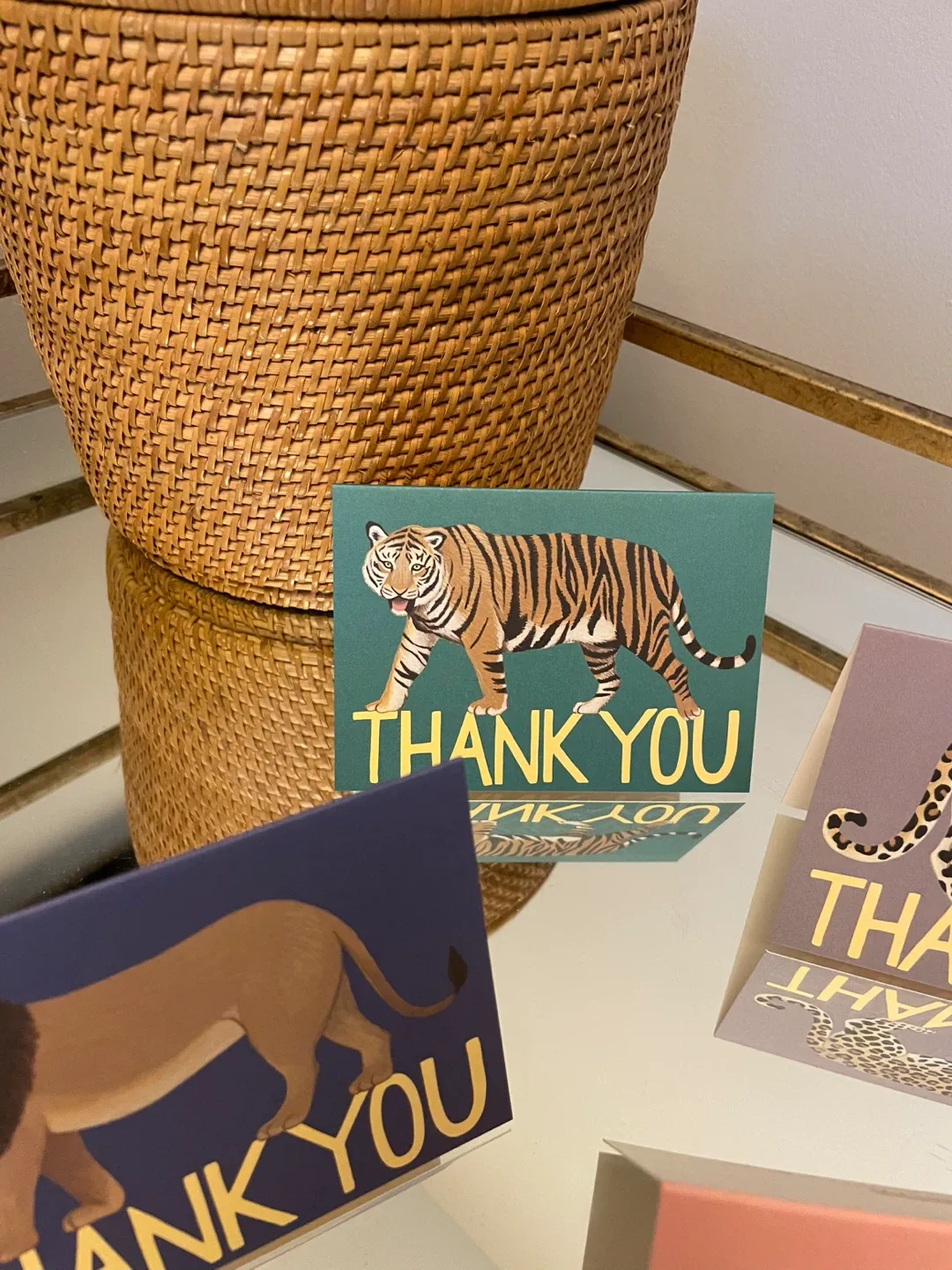 Big Cats Thank You Cards - Set of 8 boxed NEW image indicator(7)