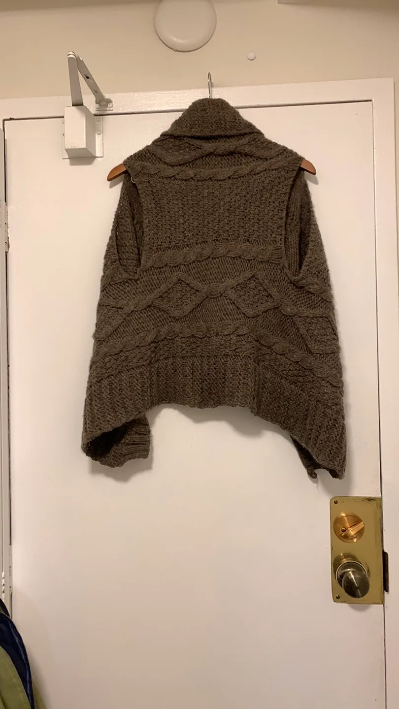 Brown Knit Cardigan Vest image indicator(2)